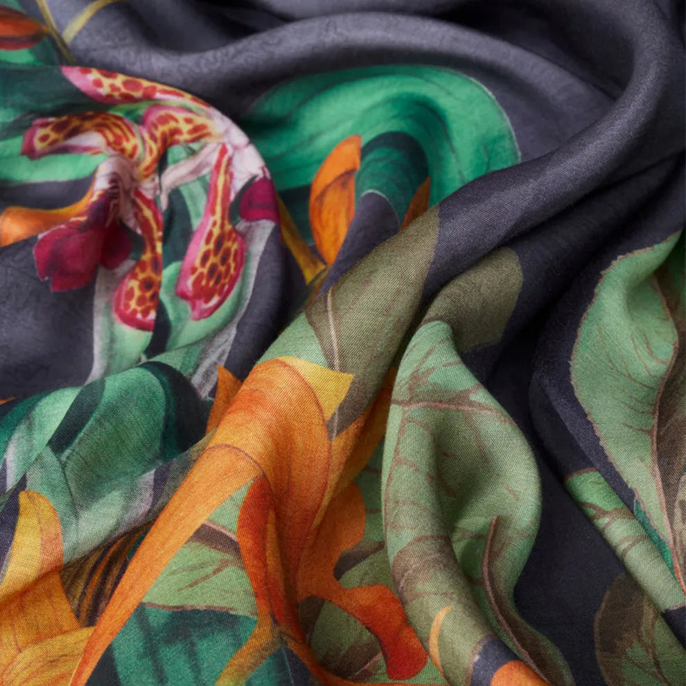 Botany Bliss Kimono Jacket in Charcoal