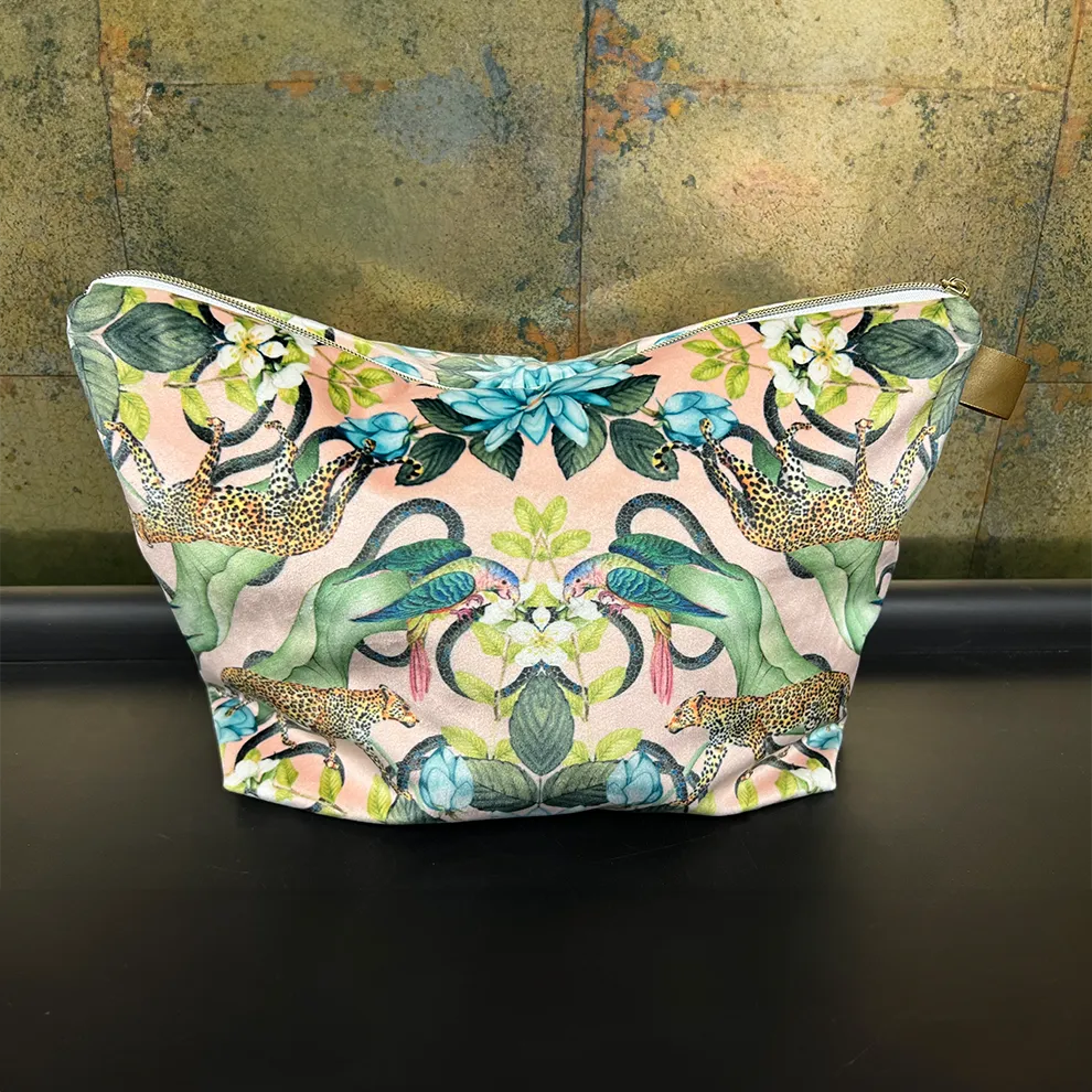 Clarke and Clarke Velvet Fabric Zip Pouch