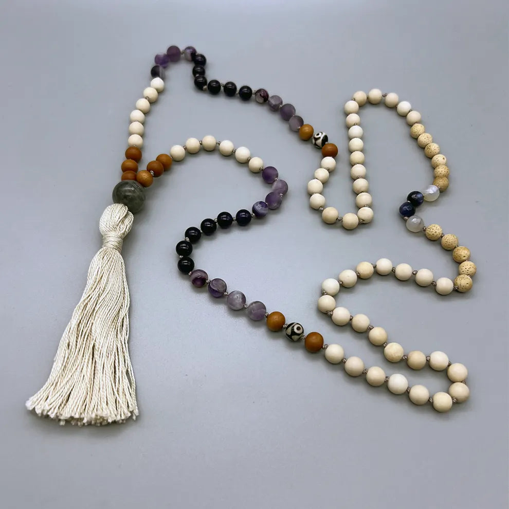 Labradorite Mala Beads Necklace