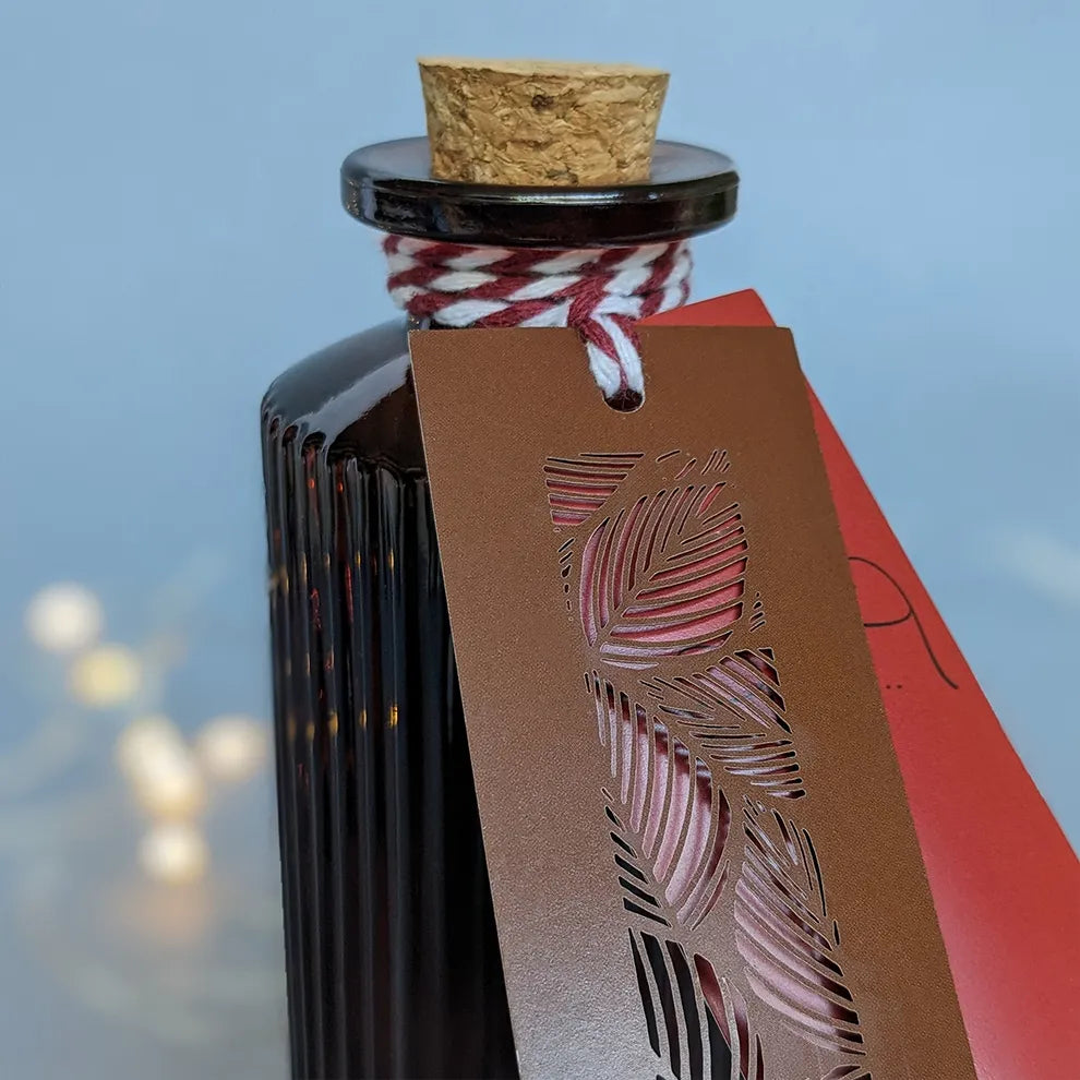 Luxury Long Matches in a Red Ribbed Jar