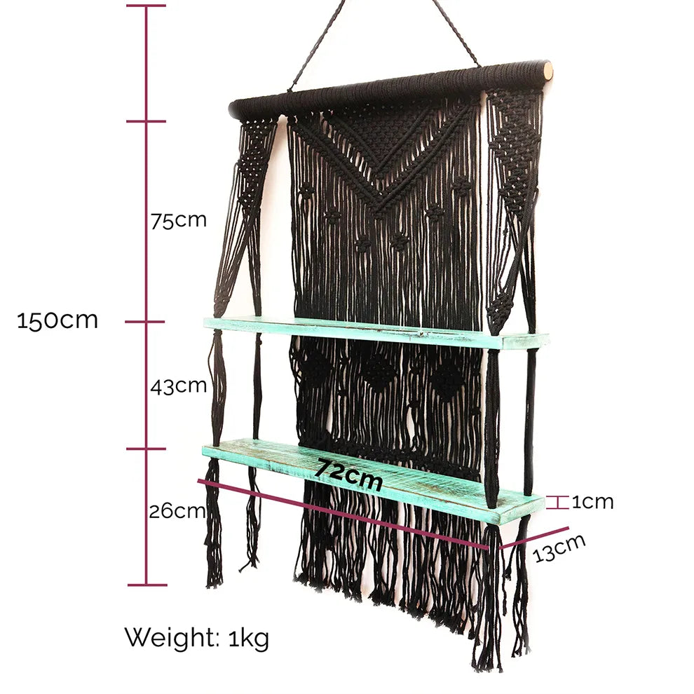 Macrame Hanging Wall Shelves