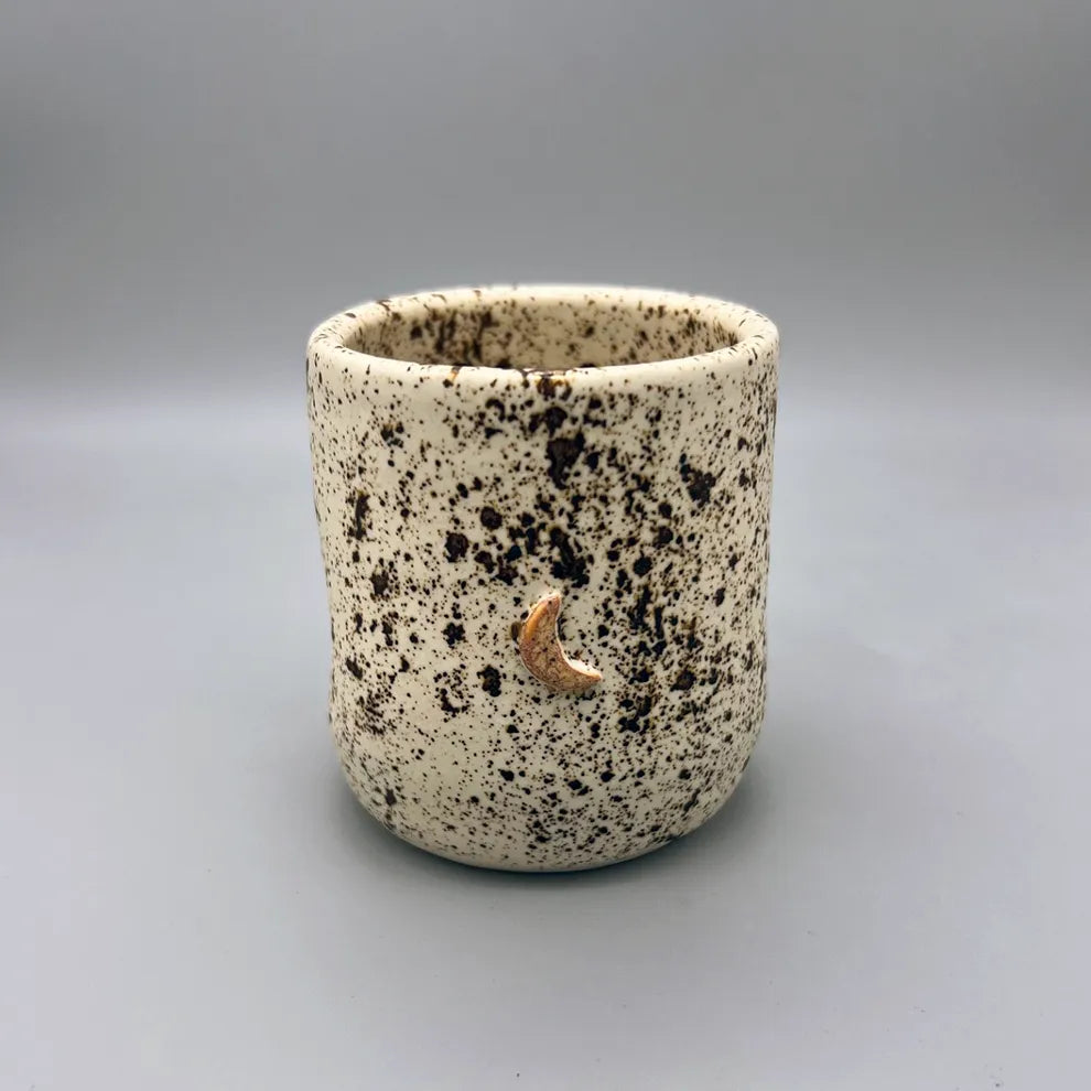 Moon Basking Cacao Dimple Cup with Moon