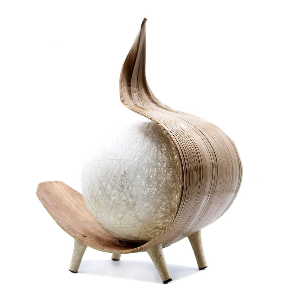 Natural Coconut Leaf Lamp - Chocolate Twist