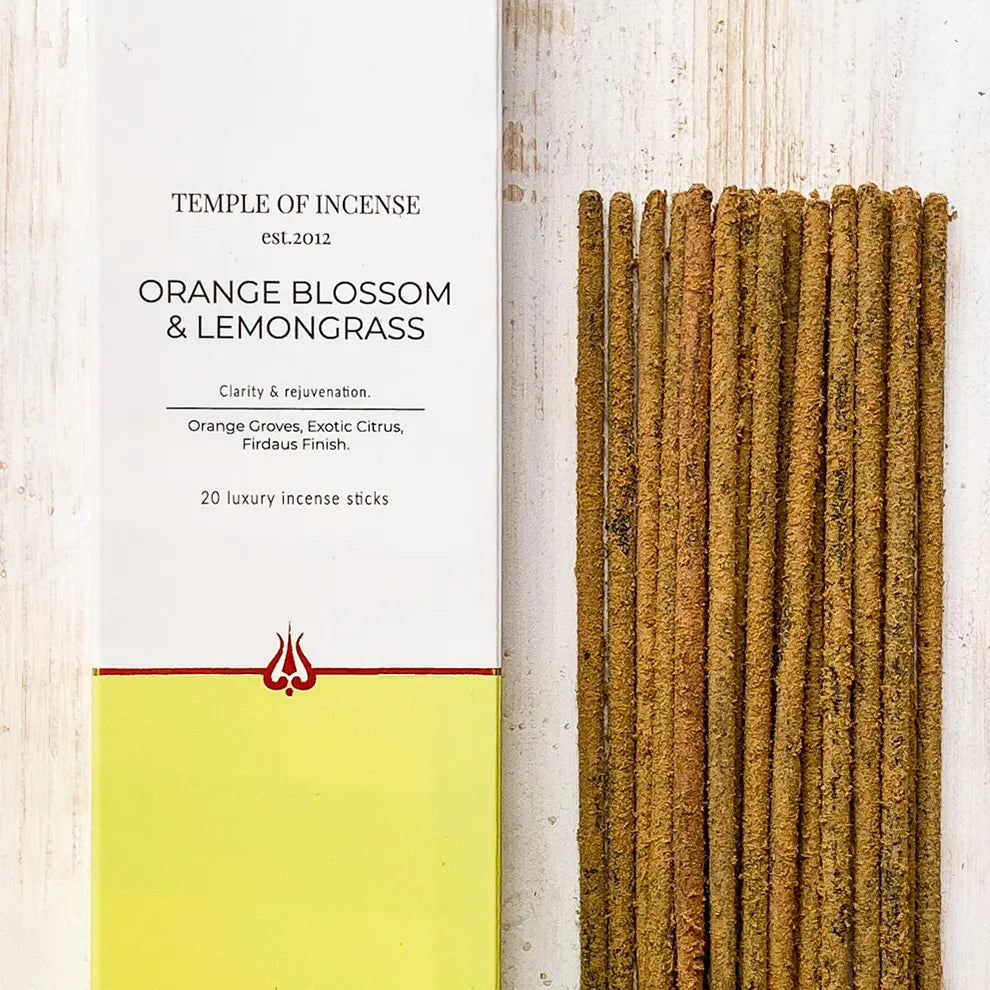 Orange Blossom and Lemongrass Incense Sticks - Box of 20
