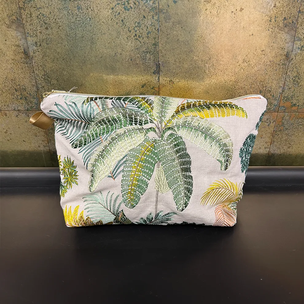 Osborne and Little Embroidery Fabric Zip Pouch