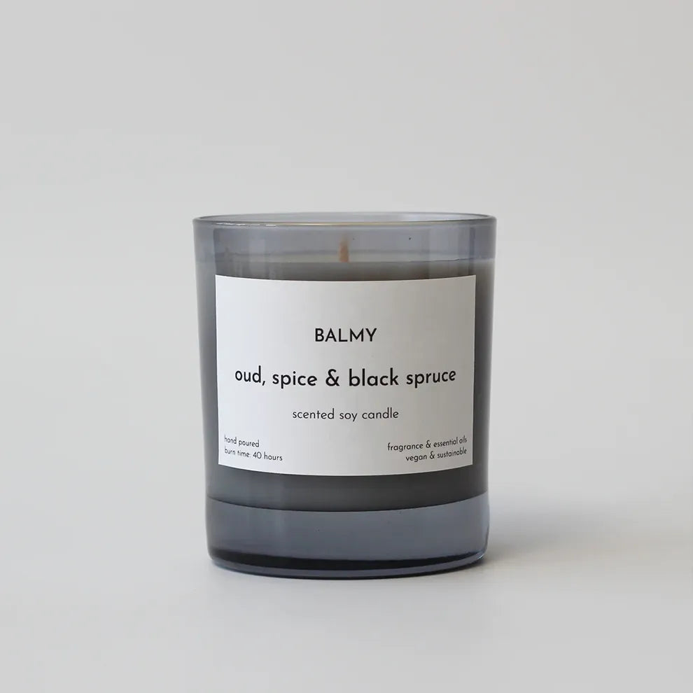 Oud, Spice and Black Spruce Scented Candle
