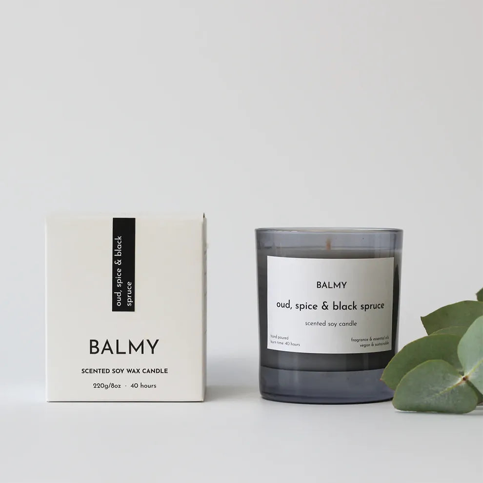Oud, Spice and Black Spruce Scented Candle