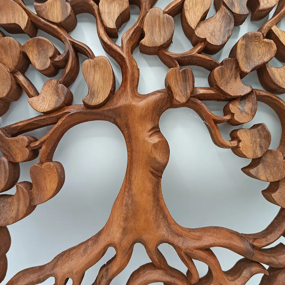 Tree of Life Love Wooden Panel - Wall Art - 40cm
