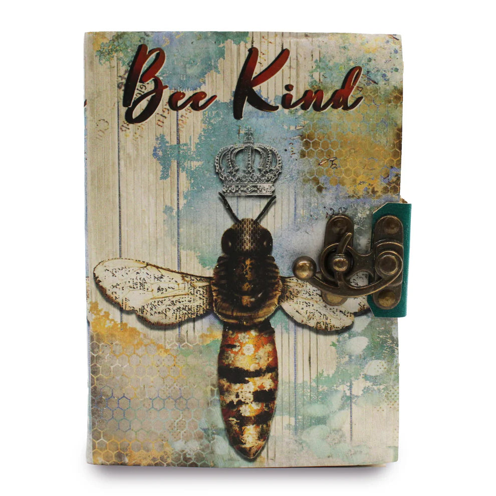 Leather Bee Kind Notebook