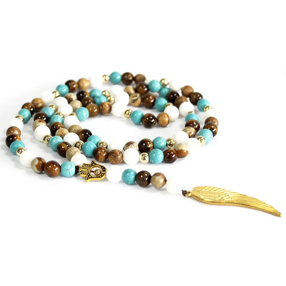 Angel Wings Multi Beads - Gemstone Necklace