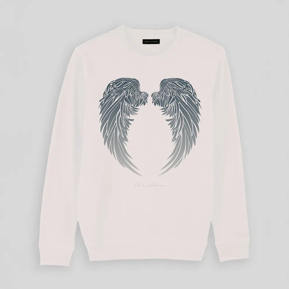 Angel Wings Sweatshirt in Vintage White