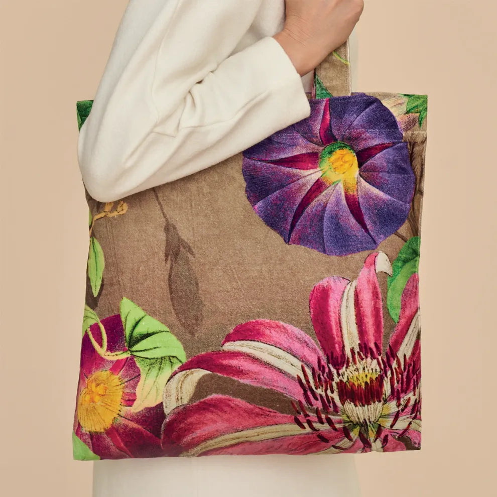 Botanicals Velvet Tote Bag