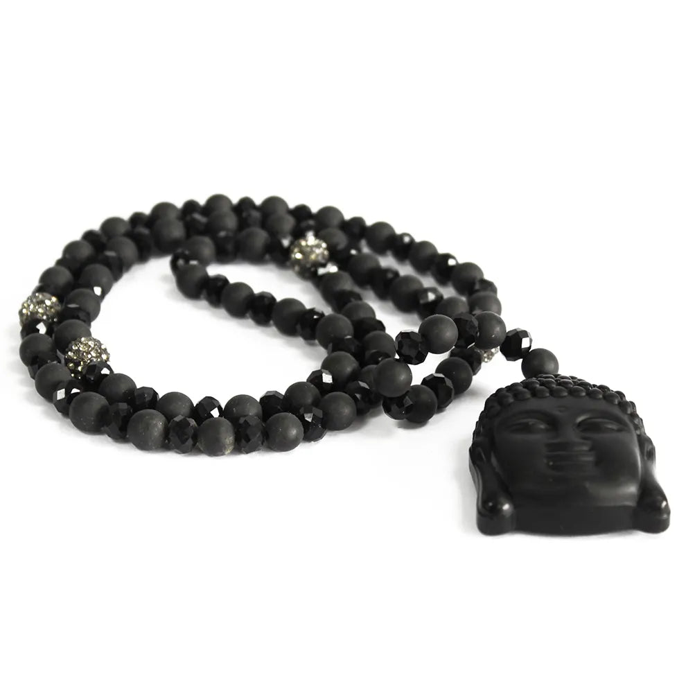 Buddha Black Stone - Gemstone Necklace