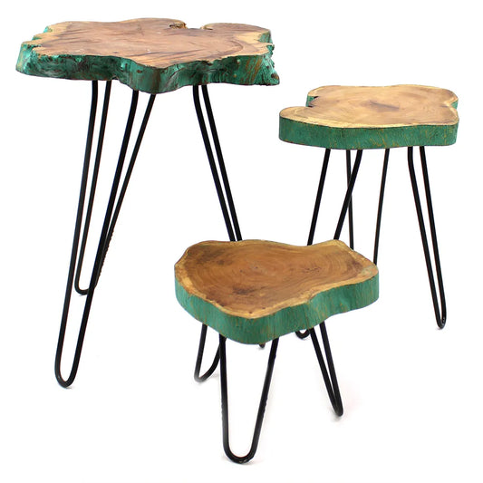 Gamal Wood Table or Stand - Greenwash