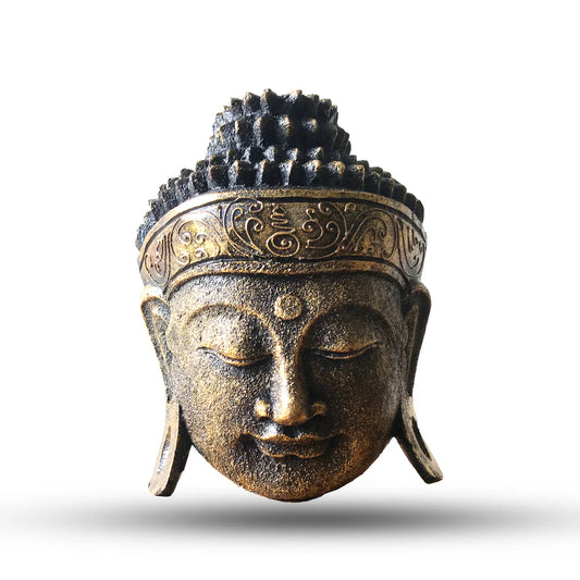 Buddha Head Gold 25cm