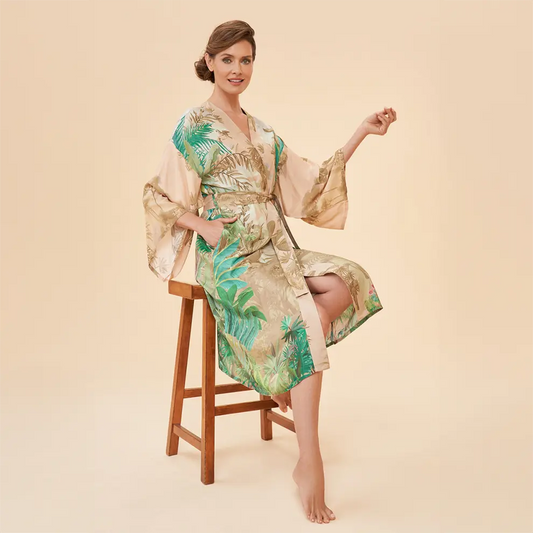 Oasis Coconut Kimono Gown