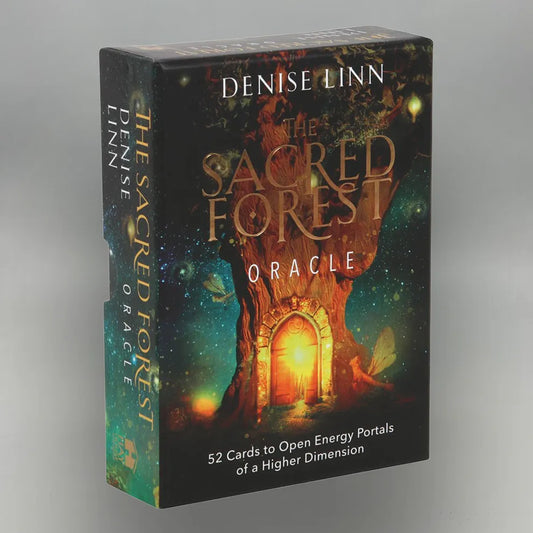 Box for 'The Sacred Forest Oracle' by Denise Linn on a gray background